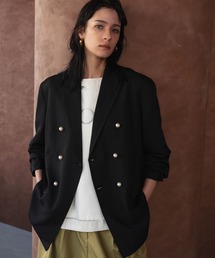 ELFRANK | 【2026SS】ロゴ刺繍 テーラードジャケット オフィス フォーマル パールボタン《着用動画あり》(テーラードジャケット)