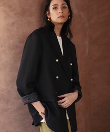 ELFRANK（エルフランク）の「【2026SS】ロゴ刺繍 テーラードジャケット オフィス フォーマル パールボタン《着用動画あり》（テーラードジャケット）」