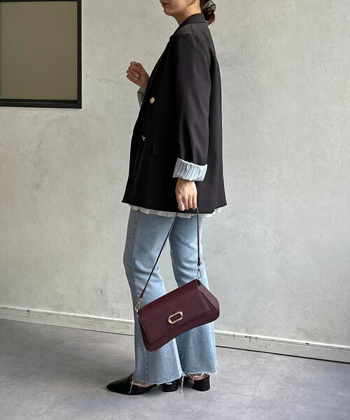 Thevon（ゼボン）の「ゴールドボタンテーラードジャケット（テーラードジャケット・レディース・チャコールグレー/アイボリー/ベージュ/ネイビー・FREE）」の6枚目の写真