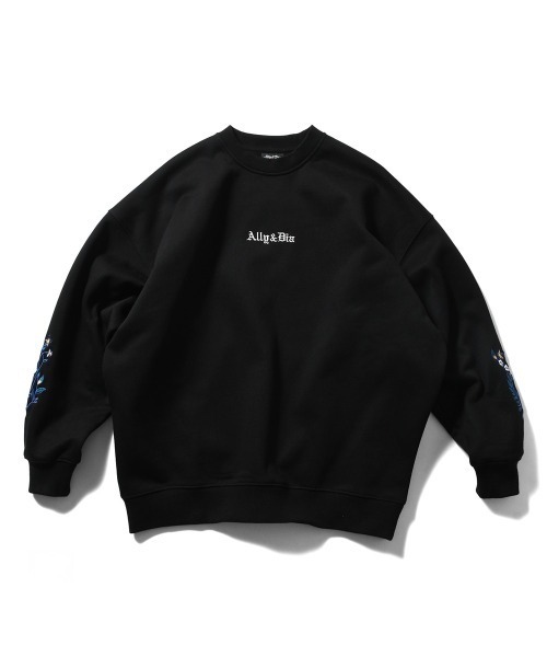 Ally&Dia(アリーアンドダイア)の「アリーアンドダイア 【Ally&Dia】- クルーネックスウェット【THE LOST CITY CREWNECK SWEAT AD25AW003】(パーカー・メンズ・ブラック・XL/M)」の9枚目の写真