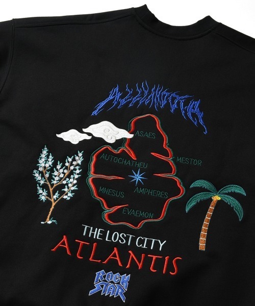 Ally&Dia(アリーアンドダイア)の「アリーアンドダイア 【Ally&Dia】- クルーネックスウェット【THE LOST CITY CREWNECK SWEAT AD25AW003】(パーカー・メンズ・ブラック・XL/M)」の5枚目の写真
