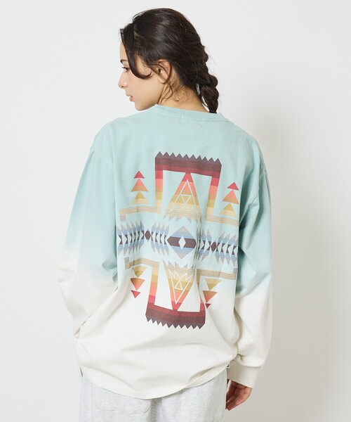 PENDLETON(ペンドルトン)の「【PENDLETON / ペンドルトン】Gradation dye /グラデーションロングスリーブTシャツ/ユニセックス(Tシャツ/カットソー・メンズ・オレンジ系その他/グレー系その他/ブルー系その他・M/L)」の1枚目の写真