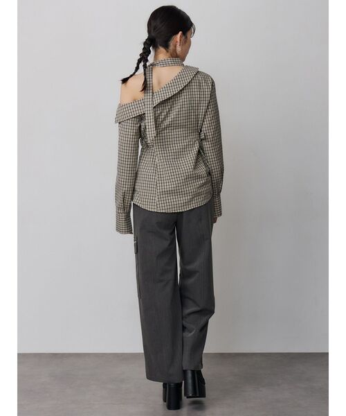 MURUA（ムルーア）の「ボウタイワンショルブラウス（シャツ/ブラウス・レディース・ホワイト/その他/ダークグレー・FREE）」の11枚目の写真