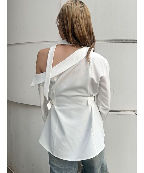 MURUA（ムルーア）の「ボウタイワンショルブラウス（シャツ/ブラウス・レディース・ホワイト/その他/ダークグレー・FREE）」の18枚目の写真