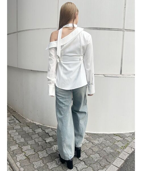 MURUA（ムルーア）の「ボウタイワンショルブラウス（シャツ/ブラウス・レディース・ホワイト/その他/ダークグレー・FREE）」の20枚目の写真