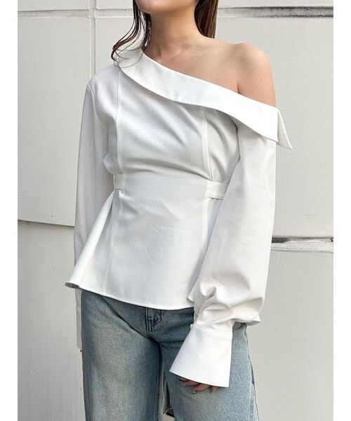 MURUA（ムルーア）の「ボウタイワンショルブラウス（シャツ/ブラウス・レディース・ホワイト/その他/ダークグレー・FREE）」の21枚目の写真