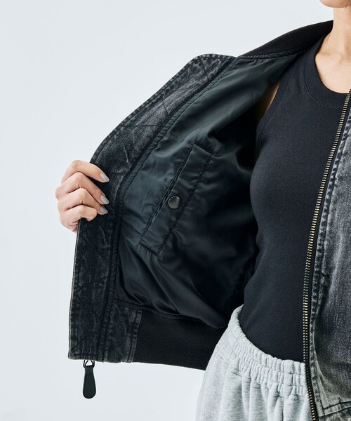 ブラックデニム MA-1ジャケット（MA-1）｜EDITION（エディション）の