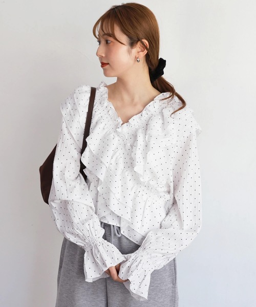 tiptop(ティップトップ)の「フリルクロスマルチWAYブラウス(シャツ/ブラウス・レディース・ブラック/オフホワイト/ホワイト系その他・FREE)」の22枚目の写真