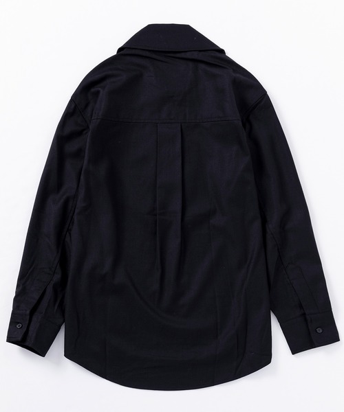 Bie(ビエ)の「スキッパープルオーバーシャツ(シャツ/ブラウス・レディース・ライトブラウン/ブラック・M/S)」の11枚目の写真