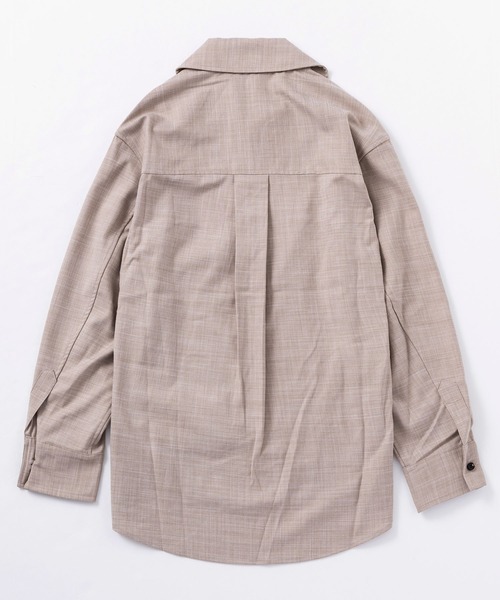 Bie(ビエ)の「スキッパープルオーバーシャツ(シャツ/ブラウス・レディース・ライトブラウン/ブラック・M/S)」の16枚目の写真