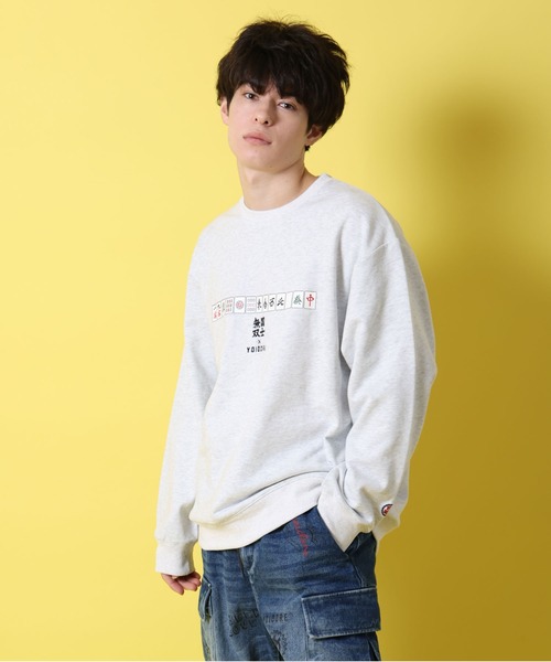 JACKROSE（ジャックローズ）の「YOIDORE 国士無双 ｺﾗﾎﾞ ｸﾙｰﾈｯｸｽｳｪｯﾄ（スウェット・メンズ・ライトグレー/ブラック・L/XL/M）」の19枚目の写真