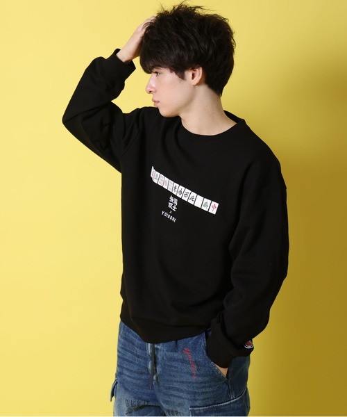 JACKROSE（ジャックローズ）の「YOIDORE 国士無双 ｺﾗﾎﾞ ｸﾙｰﾈｯｸｽｳｪｯﾄ（スウェット・メンズ・ライトグレー/ブラック・L/XL/M）」の5枚目の写真