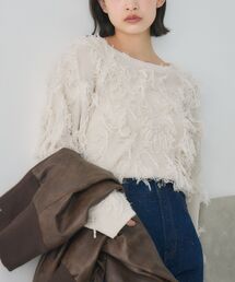 【新色追加】柄編みフリンジNT