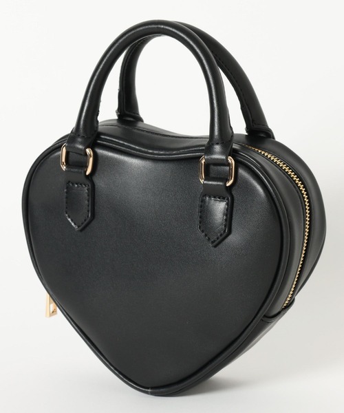 Heather(ヘザー)の「ハートボストンBAG 654138(ショルダーバッグ・レディース・ブラック/ブラウン・ONE SIZE)」の2枚目の写真