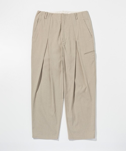 1PIU1UGUALE3 RELAX (ウノピゥウノウグァーレトレ リラックス)の「1PIU1UGUALE3 RELAX(ウノピゥウノウグァーレトレ リラックス)リネンブレンド ディープタックワイドパンツ(その他パンツ・メンズ・ベージュ/ブラック/ブラウン・XL/L/M/S/XXL)」の22枚目の写真