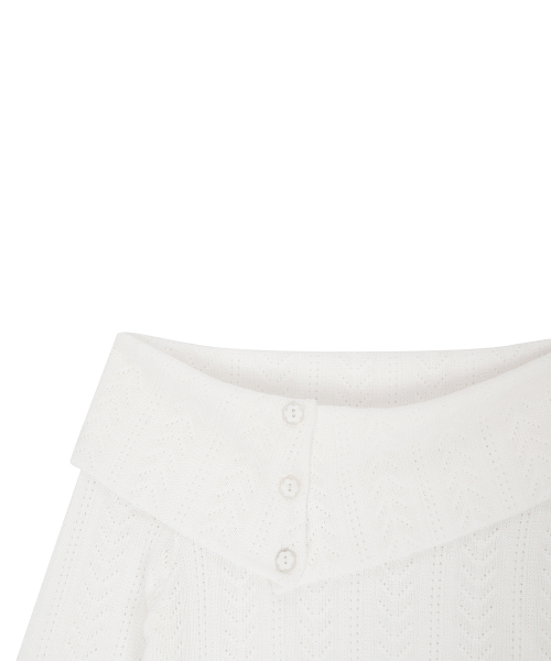 LUVISTRUE（ラヴイズトゥルー）の「EL OFF-SHOULDER KNIT(WHITE)（ニット/セーター・レディース・その他・FREE）」の4枚目の写真