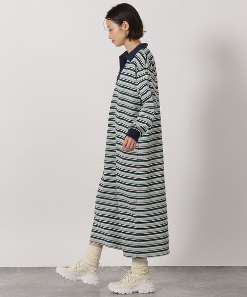 LAKOLE（ラコレ）の「ポロスキッパー長袖ワンピース/ 647929（ワンピース・レディース・グレー/ブラック・FREE）」の5枚目の写真