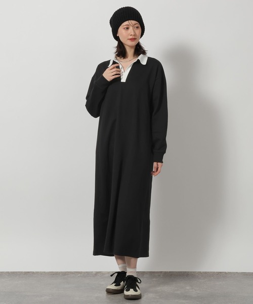 LAKOLE（ラコレ）の「ポロスキッパー長袖ワンピース/ 647929（ワンピース・レディース・グレー/ブラック・FREE）」の16枚目の写真