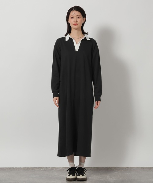 LAKOLE（ラコレ）の「ポロスキッパー長袖ワンピース/ 647929（ワンピース・レディース・グレー/ブラック・FREE）」の20枚目の写真