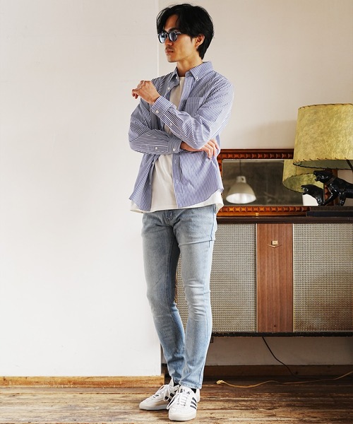 En serio TOKYO(エンソリオトーキョー)の「ユーズド加工 ストレッチデニムパンツ(デニムパンツ・メンズ・インディゴブルー/ブラック/ブルー・MEDIUM/LARGE/X-LARGE)」の6枚目の写真