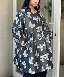 HONEY MI HONEY（ハニーミーハニー）の「ribbon jacquard tunic jacket（ノーカラージャケット）」