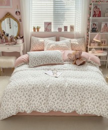 VIBGYOR（ヴィブジョー）の「LESRIRE/フラワーデザイン寝具4点セット・シングル ベッドカバー シーツ 枕カバー L9186（寝具）」