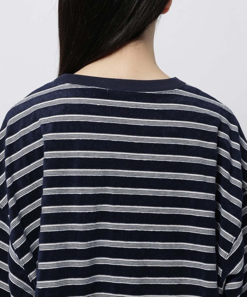 niko and...（ニコアンド）の「パイルボーダーTシャツ（Tシャツ/カットソー・レディース・パープル/ネイビー・LARGE/MEDIUM）」の12枚目の写真