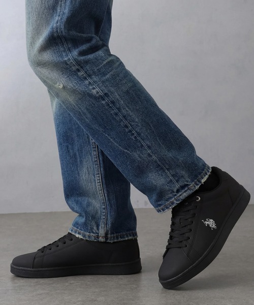 U.S. POLO ASSN.(ユーエスポロアッスン)の「【U.S. POLO ASSN./ユーエスポロアッスン】ワンポイント バイカラー コートスニーカー(スニーカー・メンズ・ホワイト×ブラック/ブラック×シルバー/ホワイト×グリーン・28cm/25cm/24.5cm/22.5cm/25.5cm/23cm/27cm/26cm/24cm/23.5cm/26.5cm)」の8枚目の写真