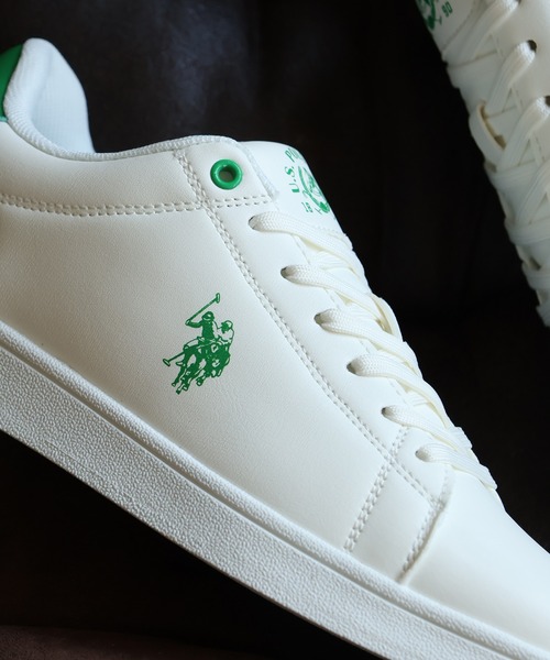 U.S. POLO ASSN.(ユーエスポロアッスン)の「【U.S. POLO ASSN./ユーエスポロアッスン】ワンポイント バイカラー コートスニーカー(スニーカー・メンズ・ホワイト×ブラック/ブラック×シルバー/ホワイト×グリーン・28cm/25cm/24.5cm/22.5cm/25.5cm/23cm/27cm/26cm/24cm/23.5cm/26.5cm)」の13枚目の写真