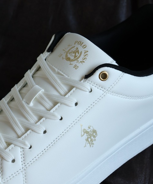 U.S. POLO ASSN.(ユーエスポロアッスン)の「【U.S. POLO ASSN./ユーエスポロアッスン】ワンポイント バイカラー コートスニーカー(スニーカー・メンズ・ホワイト×ブラック/ブラック×シルバー/ホワイト×グリーン・28cm/25cm/24.5cm/22.5cm/25.5cm/23cm/27cm/26cm/24cm/23.5cm/26.5cm)」の16枚目の写真