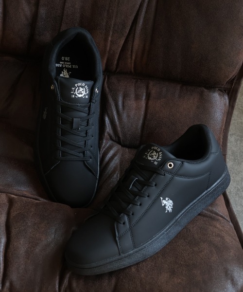 U.S. POLO ASSN.(ユーエスポロアッスン)の「【U.S. POLO ASSN./ユーエスポロアッスン】ワンポイント バイカラー コートスニーカー(スニーカー・メンズ・ホワイト×ブラック/ブラック×シルバー/ホワイト×グリーン・28cm/25cm/24.5cm/22.5cm/25.5cm/23cm/27cm/26cm/24cm/23.5cm/26.5cm)」の19枚目の写真