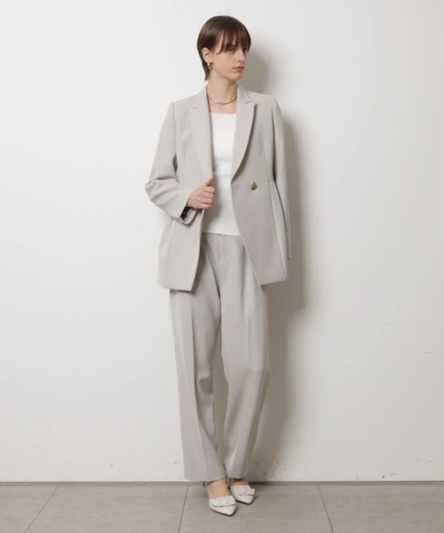 CADUNE（カデュネ）の「ハーフスリーブデコルテニット（ニット/セーター・レディース・ブラック/ピンクベージュ/グリーン系その他/グリーン/ホワイト・38）」の18枚目の写真