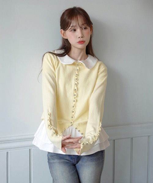 by muni:r(バイ ムニール)の「【by muni:r LOGO】カラーフリルペプラムTシャツ(Tシャツ/カットソー・レディース・ホワイト/ブラック・FREE)」の17枚目の写真