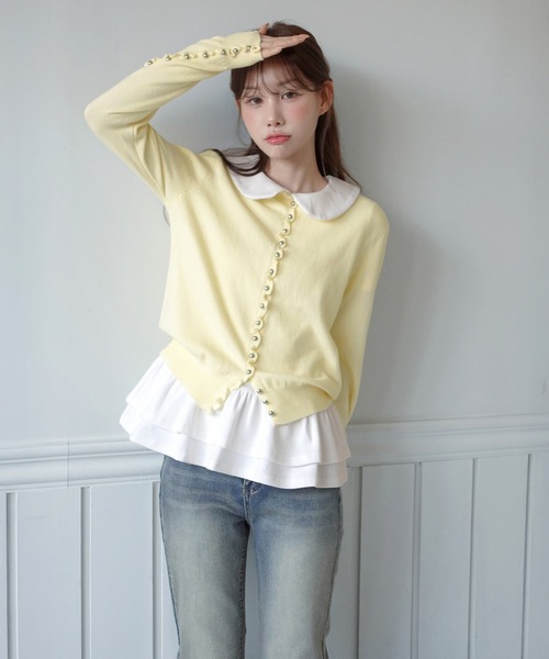 by muni:r(バイ ムニール)の「【by muni:r LOGO】カラーフリルペプラムTシャツ(Tシャツ/カットソー・レディース・ホワイト/ブラック・FREE)」の20枚目の写真