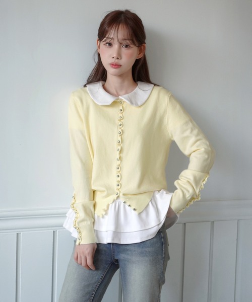 by muni:r(バイ ムニール)の「【by muni:r LOGO】カラーフリルペプラムTシャツ(Tシャツ/カットソー・レディース・ホワイト/ブラック・FREE)」の21枚目の写真