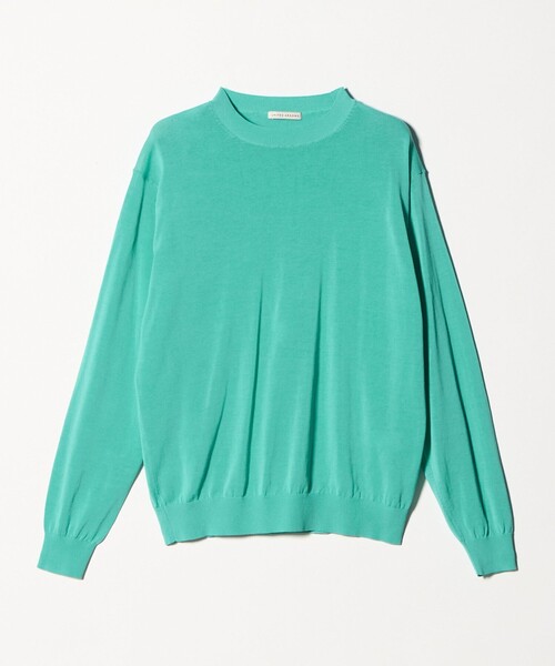 UNITED ARROWS(ユナイテッドアローズ)の「ハイツイストコットン ハイゲージ クルーネックニット 接触冷感(ニット/セーター・メンズ・ライトグレー/ブラック/ライム/ダークグレー/コバルトブルー・L/M/S/XL)」の4枚目の写真