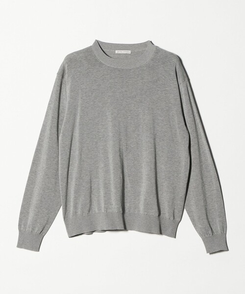 UNITED ARROWS(ユナイテッドアローズ)の「ハイツイストコットン ハイゲージ クルーネックニット 接触冷感(ニット/セーター・メンズ・ライトグレー/ブラック/ライム/ダークグレー/コバルトブルー・L/M/S/XL)」の2枚目の写真