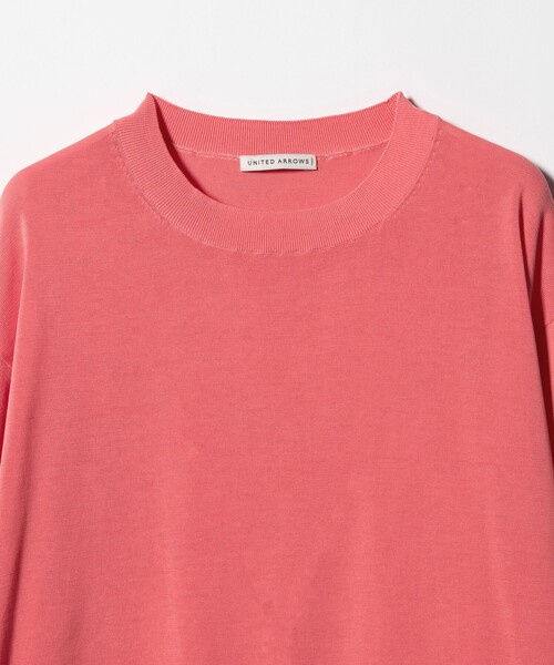 UNITED ARROWS(ユナイテッドアローズ)の「ハイツイストコットン ハイゲージ クルーネックニット 接触冷感(ニット/セーター・メンズ・ライトグレー/ブラック/ライム/ダークグレー/コバルトブルー/ピンク・L/M/S/XL)」の10枚目の写真