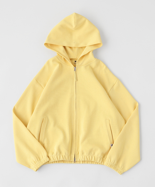 B.C STOCK（ベーセーストック）の「ANTS & ELEPHANTS / アンツアンドエレファンツ Wジャージー ジップパーカー（パーカー・メンズ・グレー/イエロー/オレンジ/ネイビー・LARGE/MEDIUM）」の3枚目の写真