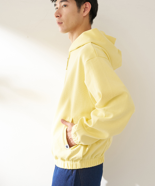 B.C STOCK(ベーセーストック)の「ANTS & ELEPHANTS / アンツアンドエレファンツ Wジャージー ジップパーカー(パーカー・メンズ・グレー/イエロー/オレンジ/ネイビー・LARGE/MEDIUM)」の6枚目の写真