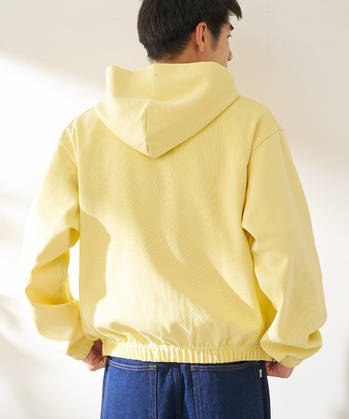 B.C STOCK(ベーセーストック)の「ANTS & ELEPHANTS / アンツアンドエレファンツ Wジャージー ジップパーカー(パーカー・メンズ・グレー/イエロー/オレンジ/ネイビー・LARGE/MEDIUM)」の7枚目の写真