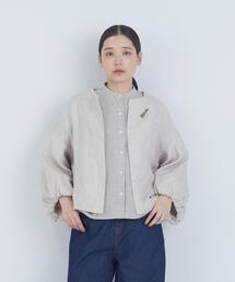 ADIEU TRISTESSE | リネンボリュームスリーブジャケット(ノーカラージャケット)