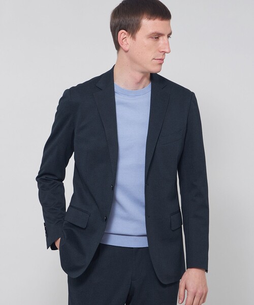 MACKINTOSH LONDON(マッキントッシュ ロンドン)の「【WEB・一部店舗限定】【FLEX JERSEY】グレンチェックジャージーセットアップジャケット(テーラードジャケット・メンズ・ネイビー・42/40/38)」の1枚目の写真
