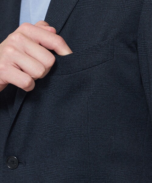 MACKINTOSH LONDON(マッキントッシュ ロンドン)の「【WEB・一部店舗限定】【FLEX JERSEY】グレンチェックジャージーセットアップジャケット(テーラードジャケット・メンズ・ネイビー・42/40/38)」の6枚目の写真