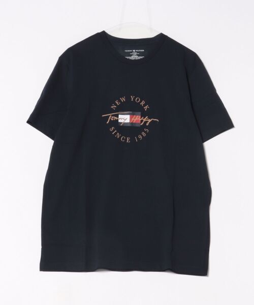 TOMMY HILFIGER(トミーヒルフィガー)の「TOMMY HILFIGER ロゴ半袖Tシャツ(Tシャツ/カットソー・メンズ・ホワイト/ネイビー・LARGE/MEDIUM/X-LARGE)」の2枚目の写真