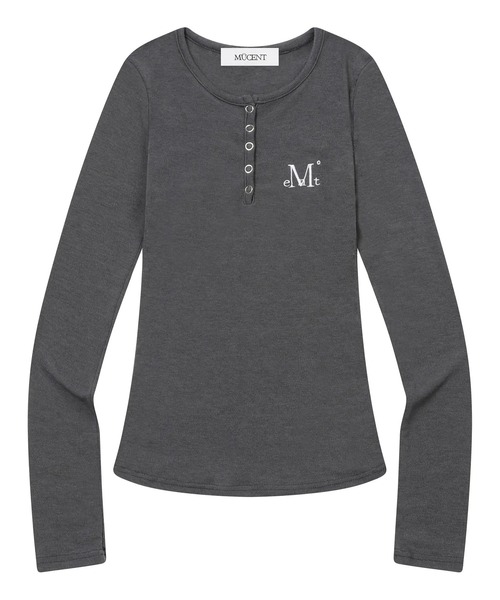 MUCENT（ムセント）の「【日本未発売/WEB限定】MUCENT(ムセント)/スナップボタン スリム フィット ロングスリーブ Tシャツ/NELLO SNAP BUTTON LONG SLEEVE T（Tシャツ/カットソー・レディース・ブラック/チャコールグレー/ホワイト・FREE）」の17枚目の写真