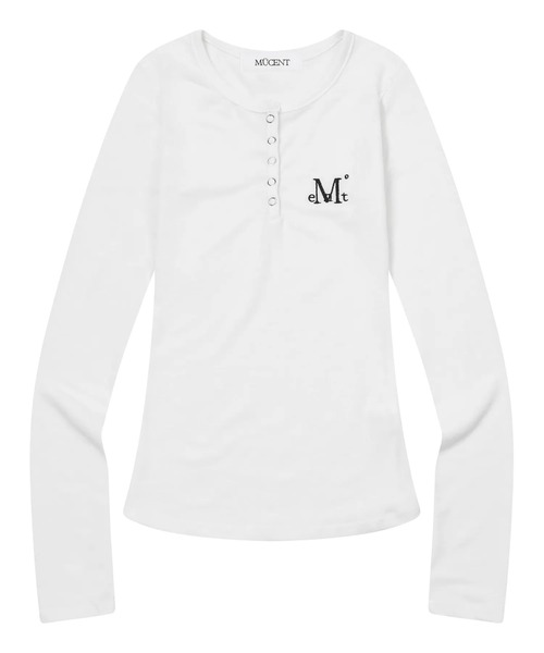 MUCENT（ムセント）の「【日本未発売/WEB限定】MUCENT(ムセント)/スナップボタン スリム フィット ロングスリーブ Tシャツ/NELLO SNAP BUTTON LONG SLEEVE T（Tシャツ/カットソー・レディース・ブラック/チャコールグレー/ホワイト・FREE）」の9枚目の写真