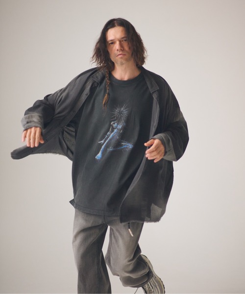 ADAM PATEK(アダムパテック)の「ADAMPATEK/aging sheer denim shirt/エイジングシアーデニムシャツ(シャツ/ブラウス・メンズ・ブラック/ブルー・2/1)」の15枚目の写真