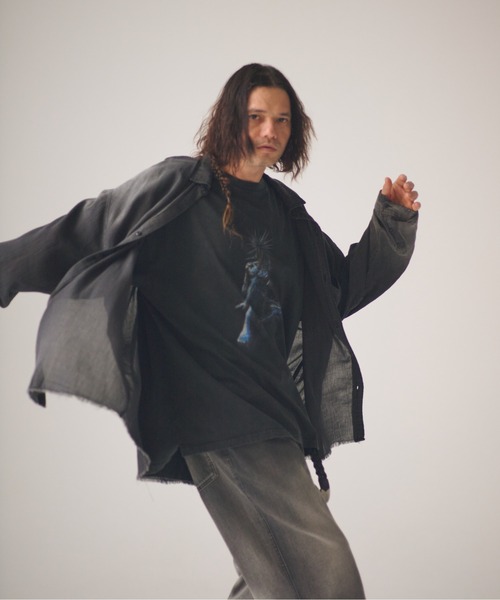 ADAM PATEK(アダムパテック)の「ADAMPATEK/aging sheer denim shirt/エイジングシアーデニムシャツ(シャツ/ブラウス・メンズ・ブラック/ブルー・2/1)」の16枚目の写真