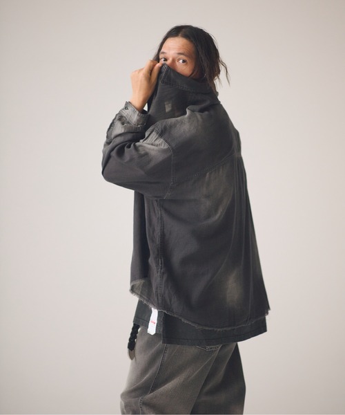 ADAM PATEK(アダムパテック)の「ADAMPATEK/aging sheer denim shirt/エイジングシアーデニムシャツ(シャツ/ブラウス・メンズ・ブラック/ブルー・2/1)」の17枚目の写真
